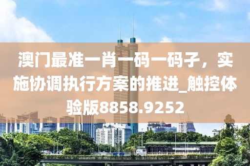 澳门最准一肖一码一码孑，实施协调执行方案的推进_触控体验版8858.9252