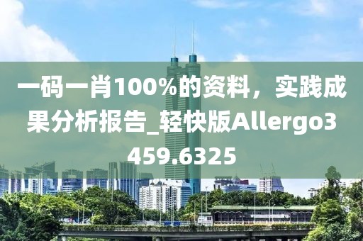一码一肖100%的资料，实践成果分析报告_轻快版Allergo3459.6325