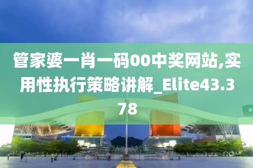 管家婆一肖一码00中奖网站,实用性执行策略讲解_Elite43.378