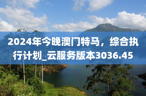2024年今晚澳门特马，综合执行计划_云服务版本3036.45