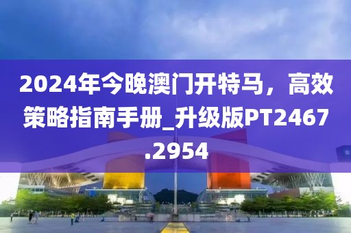 2024年今晚澳门开特马，高效策略指南手册_升级版PT2467.2954