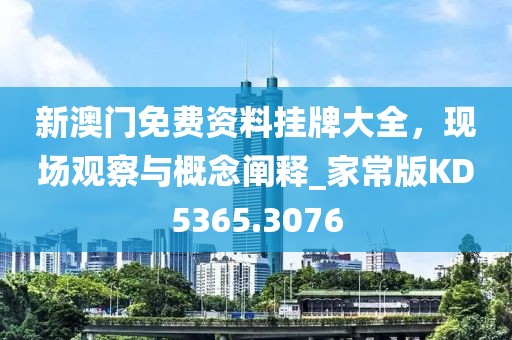 新澳门免费资料挂牌大全，现场观察与概念阐释_家常版KD5365.3076