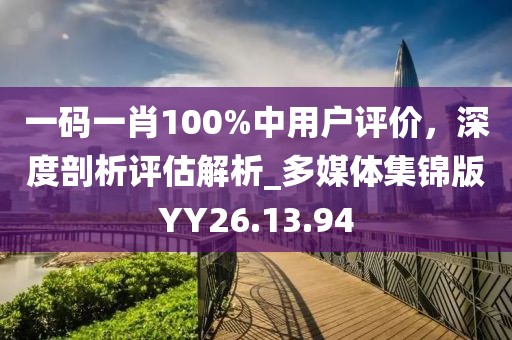 一码一肖100%中用户评价，深度剖析评估解析_多媒体集锦版YY26.13.94