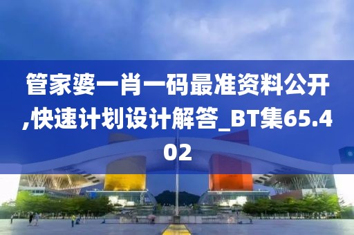管家婆一肖一码最准资料公开,快速计划设计解答_BT集65.402