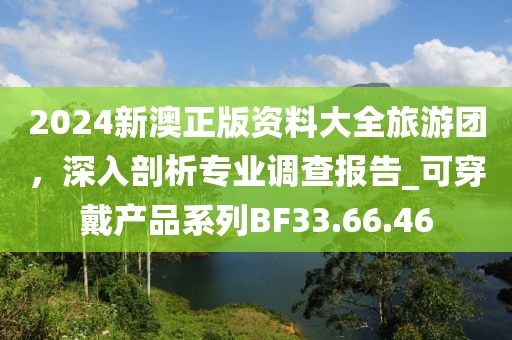 2024新澳正版资料大全旅游团，深入剖析专业调查报告_可穿戴产品系列BF33.66.46