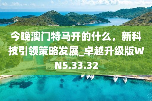 今晚澳门特马开的什么，新科技引领策略发展_卓越升级版WN5.33.32