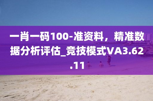 一肖一码100-准资料，精准数据分析评估_竞技模式VA3.62.11