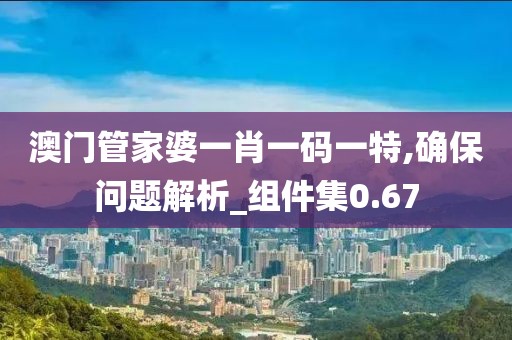 澳门管家婆一肖一码一特,确保问题解析_组件集0.67