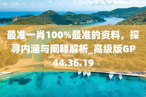 最准一肖100%最准的资料，探寻内涵与阐释解析_高级版GP44.36.19