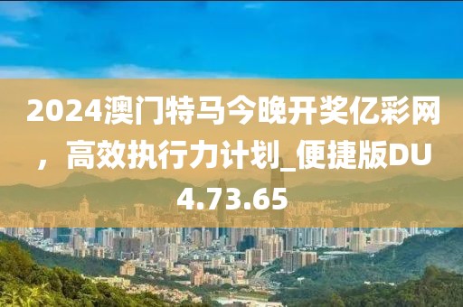 2024澳门特马今晚开奖亿彩网，高效执行力计划_便捷版DU4.73.65
