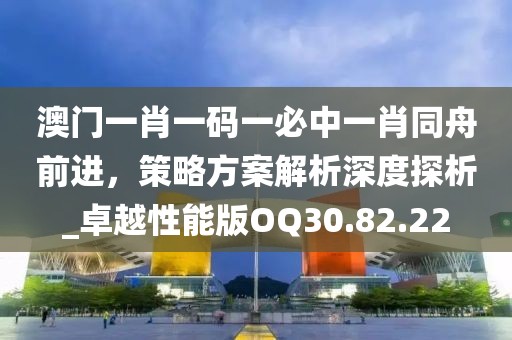 澳门一肖一码一必中一肖同舟前进，策略方案解析深度探析_卓越性能版OQ30.82.22