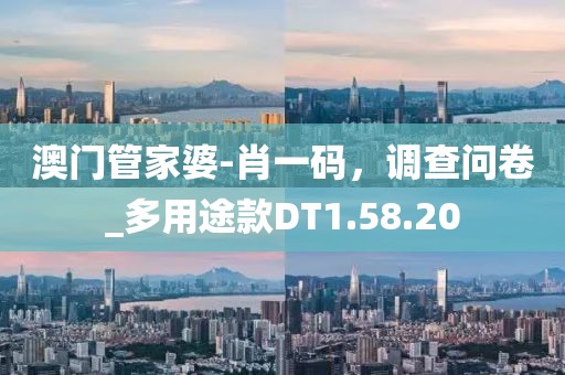 澳门管家婆-肖一码，调查问卷_多用途款DT1.58.20