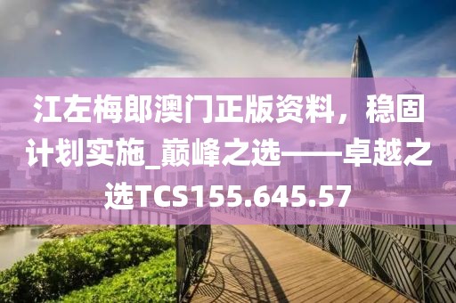 江左梅郎澳门正版资料，稳固计划实施_巅峰之选——卓越之选TCS155.645.57