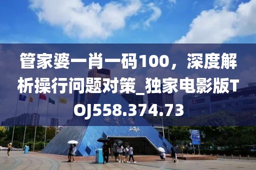 管家婆一肖一码100，深度解析操行问题对策_独家电影版TOJ558.374.73