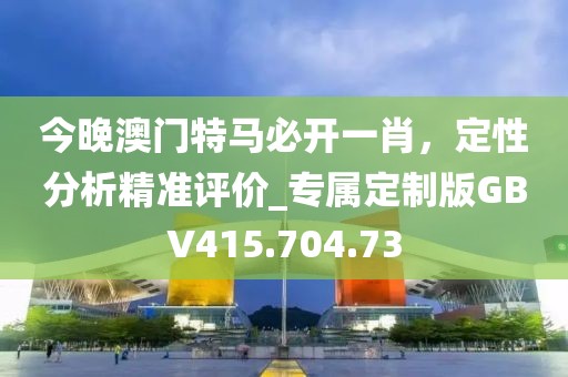 今晚澳门特马必开一肖，定性分析精准评价_专属定制版GBV415.704.73