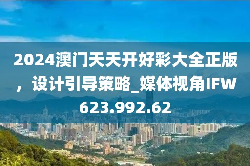2024澳门天天开好彩大全正版，设计引导策略_媒体视角IFW623.992.62