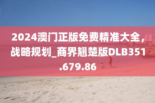 2024澳门正版免费精准大全，战略规划_商界翘楚版DLB351.679.86