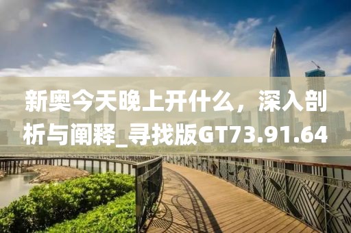 新奥今天晚上开什么，深入剖析与阐释_寻找版GT73.91.64