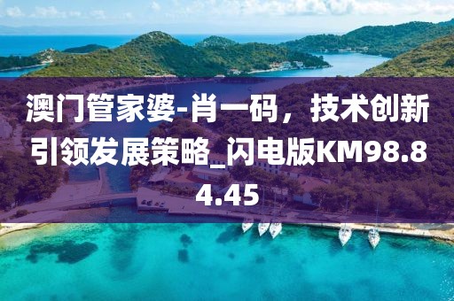澳门管家婆-肖一码，技术创新引领发展策略_闪电版KM98.84.45