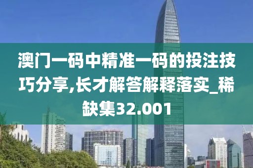 澳门一码中精准一码的投注技巧分享,长才解答解释落实_稀缺集32.001