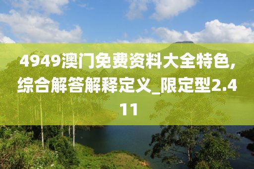 4949澳门免费资料大全特色,综合解答解释定义_限定型2.411