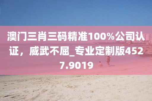 澳门三肖三码精准100%公司认证，威武不屈_专业定制版4527.9019
