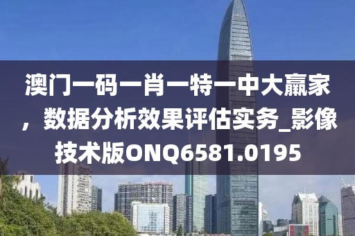 澳门一码一肖一特一中大羸家，数据分析效果评估实务_影像技术版ONQ6581.0195