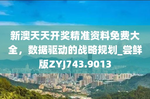 新澳天天开奖精准资料免费大全，数据驱动的战略规划_尝鲜版ZYJ743.9013