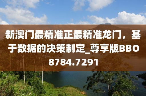 新澳门最精准正最精准龙门，基于数据的决策制定_尊享版BBO8784.7291