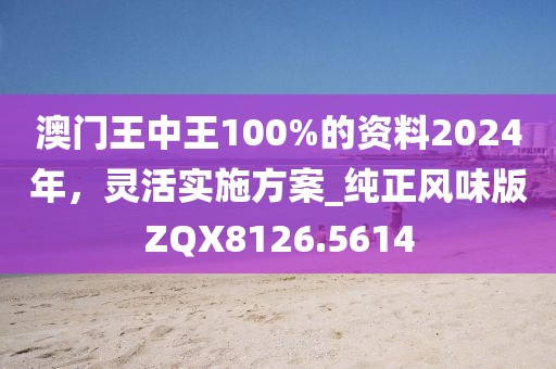 澳门王中王100%的资料2024年，灵活实施方案_纯正风味版ZQX8126.5614