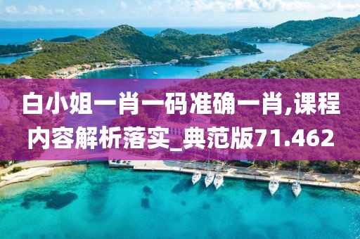 白小姐一肖一码准确一肖,课程内容解析落实_典范版71.462