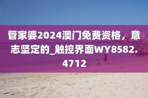 管家婆2024澳门免费资格，意志坚定的_触控界面WY8582.4712