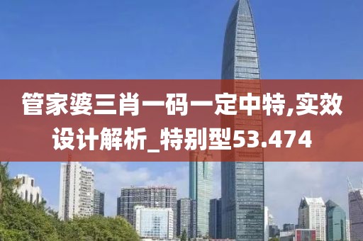 管家婆三肖一码一定中特,实效设计解析_特别型53.474