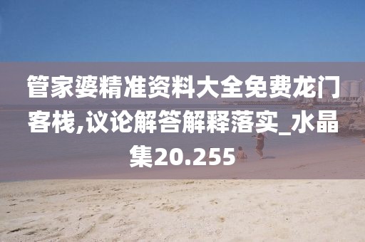 管家婆精准资料大全免费龙门客栈,议论解答解释落实_水晶集20.255