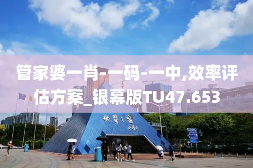 管家婆一肖-一码-一中,效率评估方案_银幕版TU47.653