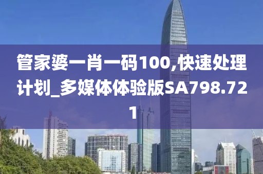 管家婆一肖一码100,快速处理计划_多媒体体验版SA798.721