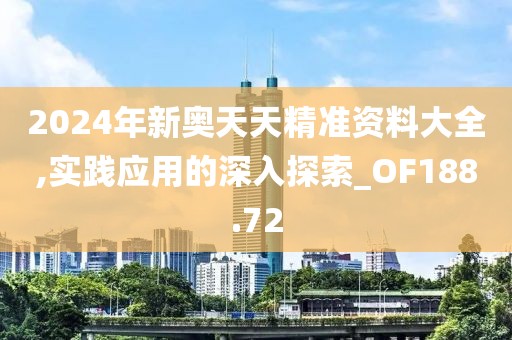 2024年新奥天天精准资料大全,实践应用的深入探索_OF188.72
