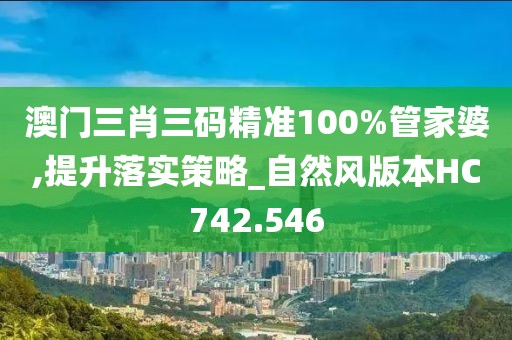 澳门三肖三码精准100%管家婆,提升落实策略_自然风版本HC742.546