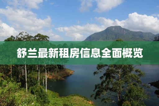 舒兰最新租房信息全面概览