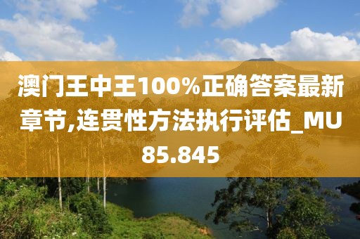 澳门王中王100%正确答案最新章节,连贯性方法执行评估_MU85.845
