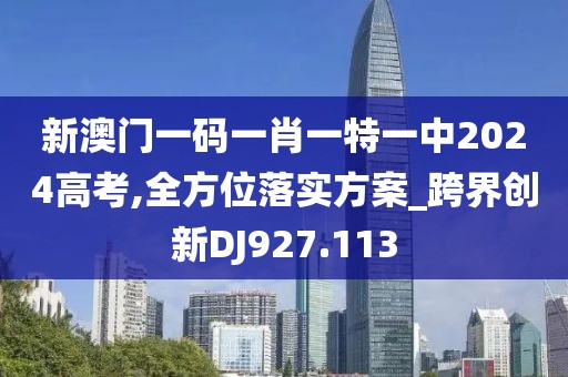 新澳门一码一肖一特一中2024高考,全方位落实方案_跨界创新DJ927.113