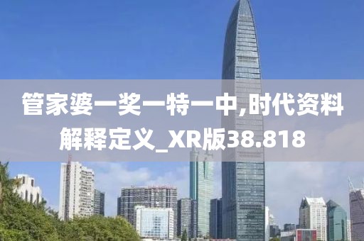 管家婆一奖一特一中,时代资料解释定义_XR版38.818