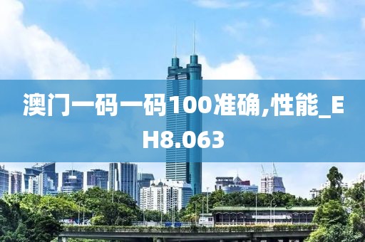 澳门一码一码100准确,性能_EH8.063