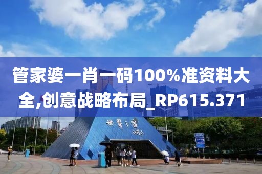 管家婆一肖一码100%准资料大全,创意战略布局_RP615.371