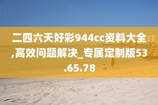 二四六天好彩944cc资料大全,高效问题解决_专属定制版53.65.78