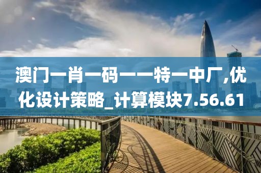 澳门一肖一码一一特一中厂,优化设计策略_计算模块7.56.61