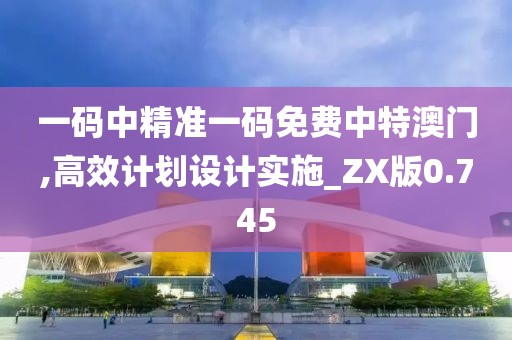 一码中精准一码免费中特澳门,高效计划设计实施_ZX版0.745