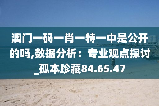 澳门一码一肖一特一中是公开的吗,数据分析：专业观点探讨_孤本珍藏84.65.47