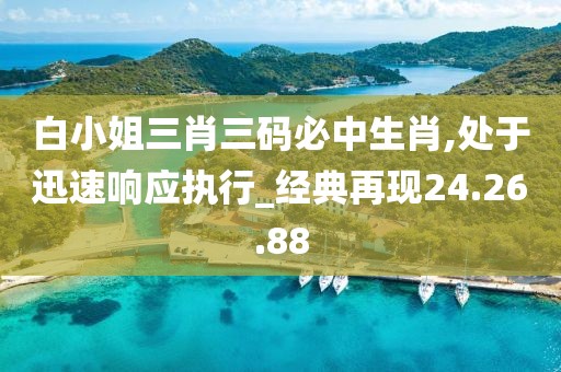 白小姐三肖三码必中生肖,处于迅速响应执行_经典再现24.26.88