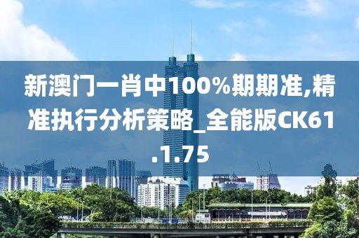 新澳门一肖中100%期期准,精准执行分析策略_全能版CK61.1.75